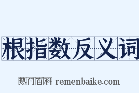 根指数反义词是什么意思的图片